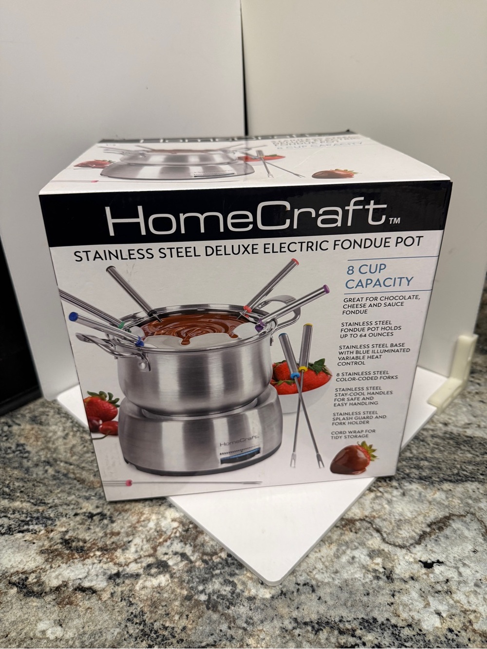 Home craft Electric Fondue Pot - Silver